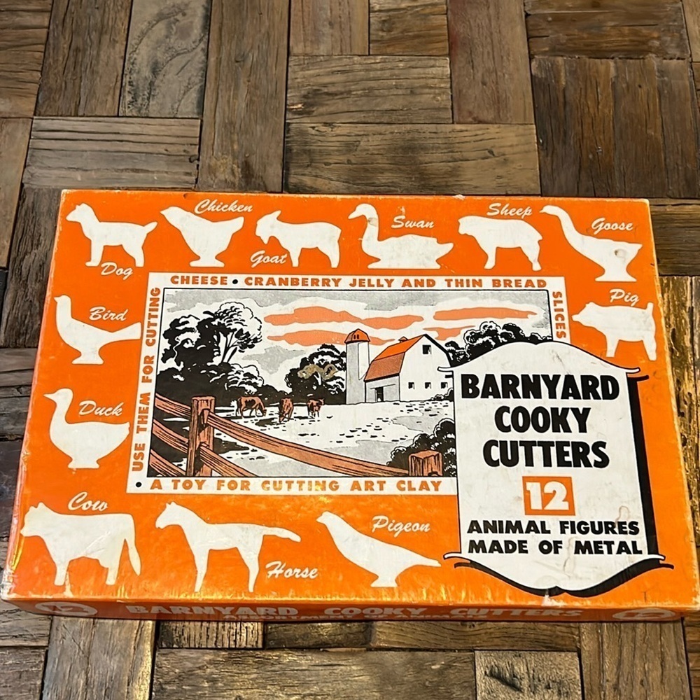 Vintage 1950s Barnyard Set Cooky Cutters Set of 12